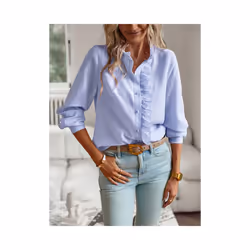 Fashion New Women Elegant Office Shirt,Long Sleeve Top Causal Comfort Simple Shirt,Shirts & Blouses,Tops For Women,Women Clot ...