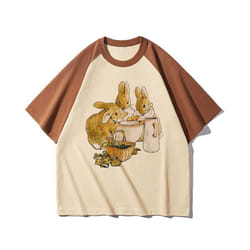 Cottagecore top women trendy pattern athleisure t shirt female manga Japanese anime clothes - 60905, XL