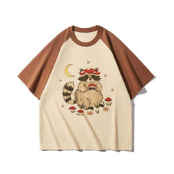 Cottagecore top women trendy pattern athleisure t shirt female manga Japanese anime clothes - 60909, XL