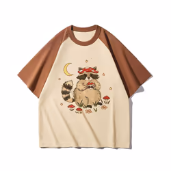 Cottagecore top women trendy pattern athleisure t shirt female manga Japanese anime clothes - 60909, S