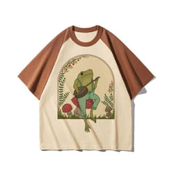 Cottagecore top women trendy pattern athleisure t shirt female manga Japanese anime clothes - 60908, XL