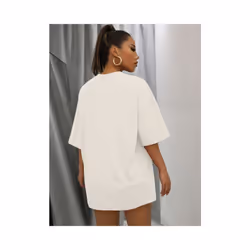 Happy Expression Printed Womens Cotton Short Sleeve Street Hip Hop Tee Clothing All-math Breathable Tops Crewneck Woman T-Shirts - White, L
