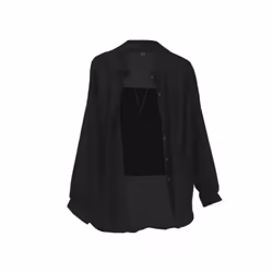 Lapel Long Sleeve Women Shirt Women's Summer Chiffon Lapel Shirt Coat Long Sleeve Single Breasted Thin Sun for Women - black, ...