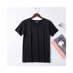 Summer Women T-shirts Ice Silk T-shirt Vest Short Sleeve Tank Fashion Woman Blouses Slim y2k Tops Undershirt Woman Clothes - Black, M 40-45KG