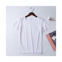 Summer Women T-shirts Ice Silk T-shirt Vest Short Sleeve Tank Fashion Woman Blouses Slim y2k Tops Undershirt Woman Clothes - White, L 45-50KG