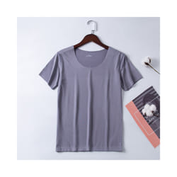 Summer Women T-shirts Ice Silk T-shirt Vest Short Sleeve Tank Fashion Woman Blouses Slim y2k Tops Undershirt Woman Clothes - Gray, M 40-45KG