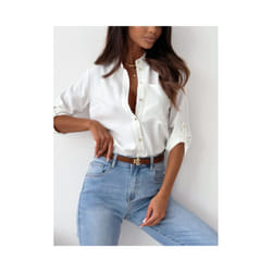 Spring and Summer Women's Casual Long Sleeved Shirts Fashionable Printed Comfortable Shirts Commuting Holiday Women's Shirts - 2, XL