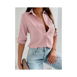 Spring and Summer Women's Casual Long Sleeved Shirts Fashionable Printed Comfortable Shirts Commuting Holiday Women's Shirts - 5, XXL