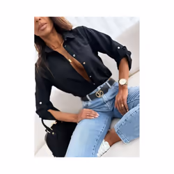 Spring and Summer Women's Casual Long Sleeved Shirts Fashionable Printed Comfortable Shirts Commuting Holiday Women's Shirts  ...