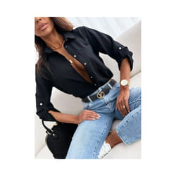 Spring and Summer Women's Casual Long Sleeved Shirts Fashionable Printed Comfortable Shirts Commuting Holiday Women's Shirts - 3, XL