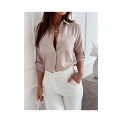 Spring and Summer Women's Casual Long Sleeved Shirts Fashionable Printed Comfortable Shirts Commuting Holiday Women's Shirts - 1, S