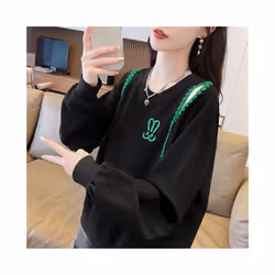 New Korean Off Shoulder Loose Short T Shirts Spring Autumn Long Sleeve Solid Hollow Out Casual Tops Fashion Trend Women Cloth ...