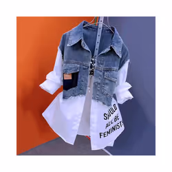 New Splicing Denim Jacket Women Spring Autumn Korean Fashion Denim Shirt Ladies Tops Casual Jean Coat Female Windbreaker - co ...