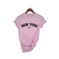 Summer street selling brand letter printed cotton oversized women's T-shirt top short sleeve casual fashion brand men's T-shirt - 8, L
