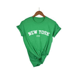 Summer street selling brand letter printed cotton oversized women's T-shirt top short sleeve casual fashion brand men's T-shirt - 22, S