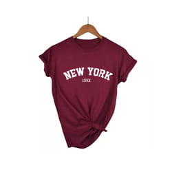 Summer street selling brand letter printed cotton oversized women's T-shirt top short sleeve casual fashion brand men's T-shirt - 13, S