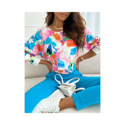 Spring Lady Shirts Long Sleeve O-neck Fashion Printing Women Floral Chiffon Blouses Womens Tops Blusas Femininas Elegantes - White, XL