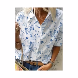 Fashion Long Sleeve Shirt Women Tops And Blouses Sping Autumn Casual Buttons Office Ladies Shirts For Women Top Femme - Ligh ...