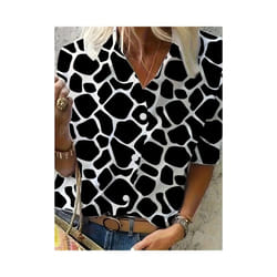 Fashion Long Sleeve Shirt Women Tops And Blouses  Sping Autumn Casual Buttons Office Ladies Shirts For Women Top Femme - black, S