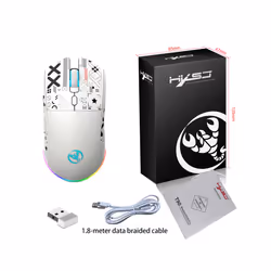 T90 Wireless Bluetooth Mouse RGB (BT1/BT2+ USB) 2.4GHz Rechargeable Silent Bluetooth Wireless Mouse with Type C Adapter - T90 ...