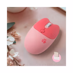 Mofii Cute Cat Wireless Mouse, USB Receiver Plug and Play, 3 Adjustable DPI, Compatible with Laptop,PC, Computer - M3 Milk Tea