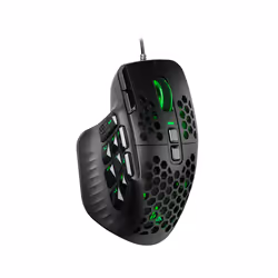 SM809 Wired Gaming Mouse Side Buttons 22800 DPI 16 Programmable MMO Macro Esports Mouse Heneycemb Ergonomic RGB Backlit - Bla ...