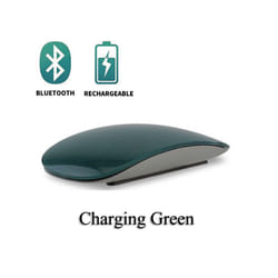 Bluetooth 5.0 wireless mouse wirelesss Rechargeable Silent Multi Arc Touch Mice Ultra-thin Magic Mouse For Laptop Ipad Mac PC - Charging Green