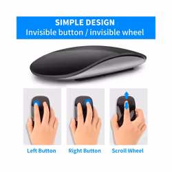 Bluetooth 5.0 wireless mouse wirelesss Rechargeable Silent Multi Arc Touch Mice Ultra-thin Magic Mouse For Laptop Ipad Mac PC - Charging Green