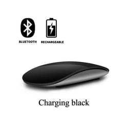 Bluetooth 5.0 wireless mouse wirelesss Rechargeable Silent Multi Arc Touch Mice Ultra-thin Magic Mouse For Laptop Ipad Mac PC - Charging black