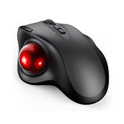 Trackball Wireless Mouse Rechargeable Bluetooth USB Mouse Ergonomic Mice for Computer Android Windows 3 Adjustable DPI - black