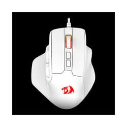 Redragon M806 Gaming Mouse, 7 Programmable Buttons Wired RGB Mouse, Software Supports DIY Keybinds & Backlit, Black/White Mouse - WHITE
