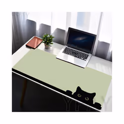 , 400x900x4mm) Big Mouse Pad Cat Large Gamer Mousepad Office Keyboard Mat  Mouse Mats Rubber Desk Pad Computer Desk Rug Stitched Edge - WA00395 Cat (12