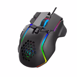 10 Buttons 12800 DPI USB Gaming Mechanical Mouse RGB Backlit Computer Gamer Programmable Wired Mice For Laptop PC Desktop - b ...