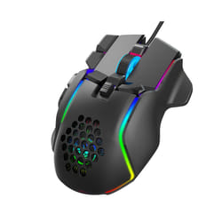 10 Buttons 12800 DPI USB Gaming Mechanical Mouse RGB Backlit Computer Gamer Programmable Wired Mice For Laptop PC Desktop - black