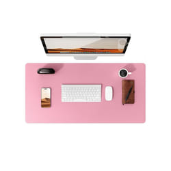 Desk Pad Protector, Office Desk Mat, Large Mouse Pad, Waterproof  Non-Slip PU Leather Desk Blotter for Office and Home - Pink, 60x35 cm