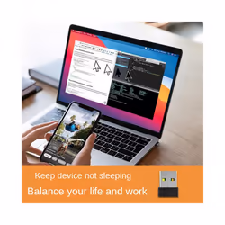 Mouse Jigglers Mover Undetectable Automatic USB Port Shaker Wiggler For Laptop Keeps Computer Awake Mouse Movement - Black