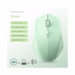 Rechargeable Bluetooth-compatible Wireless Mouse Optical Mice with USB RGB 1600DPI Mouse for Computer Laptop PC Mute Mouse -  ...