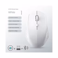 Rechargeable Bluetooth-compatible Wireless Mouse Optical Mice with USB RGB 1600DPI Mouse for Computer Laptop PC Mute Mouse -  ...