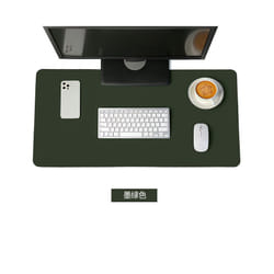 white mousepad Portable Mouse pad large Gaming Waterproof Non-slip PU Suede Desk Mat Computer Keyboard desk pad Mats - Dark Green, 60 X 30 CM