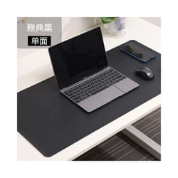 white mousepad Portable Mouse pad large Gaming Waterproof Non-slip PU Suede Desk Mat Computer Keyboard desk pad Mats - black, 60 X 30 CM