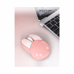 MOFII Wireless Silent Mouse, Cute Rabbit Design, 2.4 GHz USB Mini Receiver  Optical Mouse for Laptop, PC, Computer, Notebook - Milk tea Color