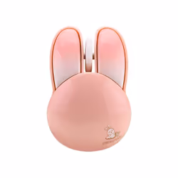 MOFII Wireless Silent Mouse, Cute Rabbit Design, 2.4 GHz USB Mini Receiver  Optical Mouse for Laptop, PC, Computer, Notebook - Pink Color