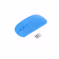 Wireless Mouse Ultra-Thin 1200DPI Optical Mouse Mice with USB Dongle For Windows 2000 ME XP Vista 7 Laptop PC - blue