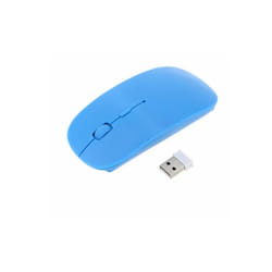 Wireless Mouse Ultra-Thin 1200DPI Optical Mouse Mice with USB Dongle For Windows 2000 ME XP Vista 7 Laptop PC - blue