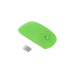 Wireless Mouse Ultra-Thin 1200DPI Optical Mouse Mice with USB Dongle For Windows 2000 ME XP Vista 7 Laptop PC - green