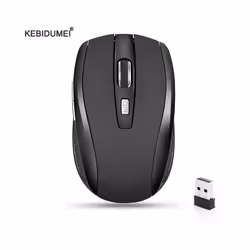 Wireless Mouse Silent Mouse Portable Mobile Optical Office Mouse Adjustable DPI Mice for Notebook PC Laptop MacBook - Black