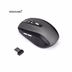 Optical Wireless Mouse Office Mouse Adjustable DPI Mice for Computer Laptop Gaming Mice Ergonomic design Wireless Mouse - Black