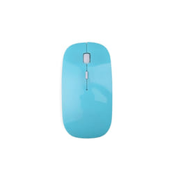 Slim Wireless Mouse 2.4GHz Optical Mice 1600DPI USB Receiver Gamer Office Thin Mouse Ergonomic Design Mice For PC Laptop Desktop - Blue