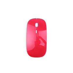 Slim Wireless Mouse 2.4GHz Optical Mice 1600DPI USB Receiver Gamer Office Thin Mouse Ergonomic Design Mice For PC Laptop Desktop - Red