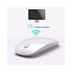 Slim Wireless Mouse 2.4GHz Optical Mice 1600DPI USB Receiver Gamer Office Thin Mouse Ergonomic Design Mice For PC Laptop Desktop - Red